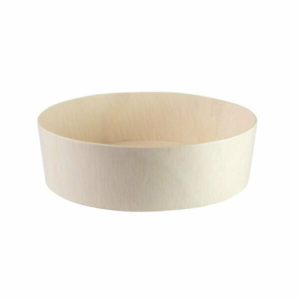 Packnwood 24 Oz. Round Wooden Bowl For 7 Macarons - 5.9 x 1.7 In, 100PK 210SAMBOL155